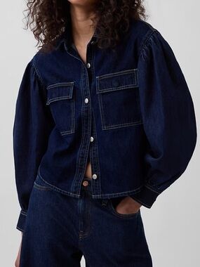 Gap × HFR Balloon-Sleeve Denim Shirt by LaTouché